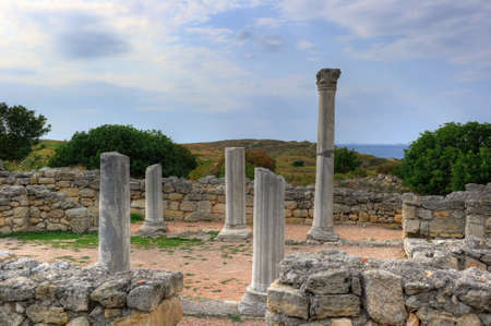 the Chersonese ancient city in south cost of Crimeaのeditorial素材