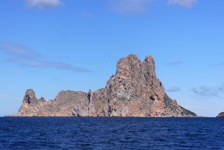 Rock in the middle of the Mediterranean seaの写真素材