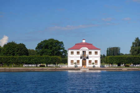 Alone house among Saint Petersburg parkのeditorial素材