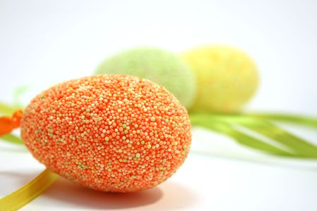 	Many colored easter eggs