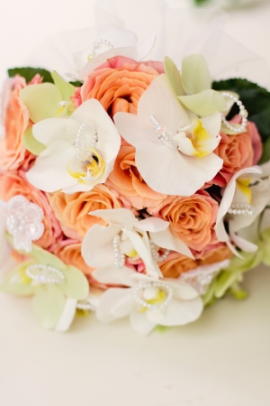 beautiful bouquett on wedding dayの写真素材
