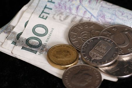 Swedish currency - kronaの写真素材