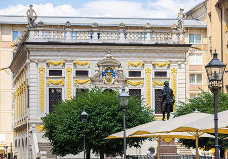 Leipzig, Germany - June 25, 2022: The old stock exchange (Alte Handelsboerse), oldest assembly building of merchants and oldest Baroque building . The city center of the saxony metropolis.のeditorial素材