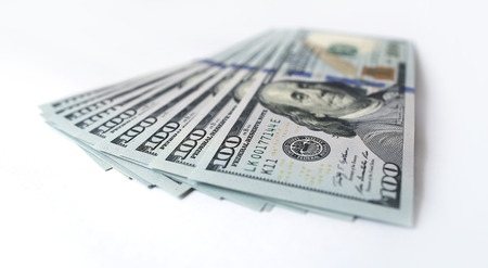 US dollar on white background
