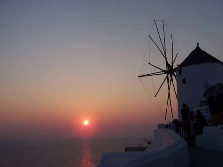 Oia's Sunsetの写真素材