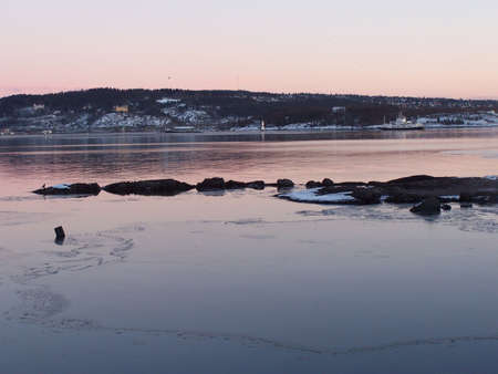 Harbor in Olsoの写真素材