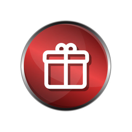 Gift icon 3 dimensional, modern clip art that can be used for various graphic design needs..のイラスト素材