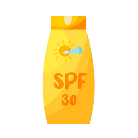 Sunscreen in a bottle 30 spf.のイラスト素材