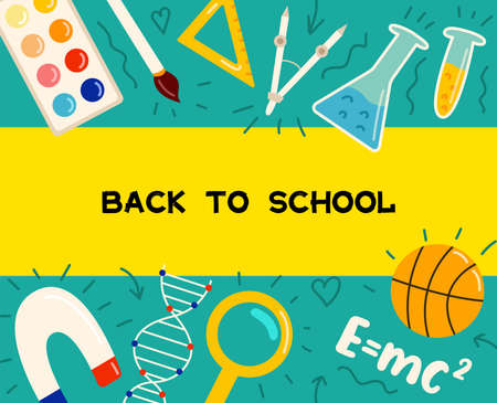Back to school banner templateのイラスト素材