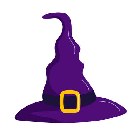 Witch hat in flat style