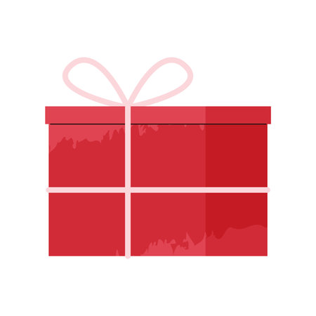 Gift box with bow with textureのイラスト素材