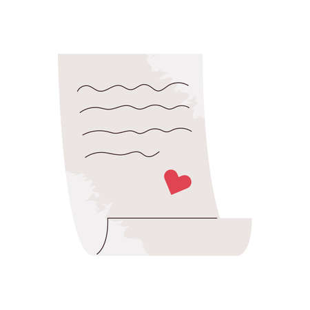 Love letter with heart and textureのイラスト素材