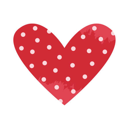 Heart with dots and textureのイラスト素材