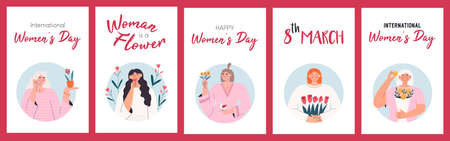 Greeting cards for international women s dayのイラスト素材