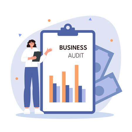 Financial expert concept with woman specialistのイラスト素材