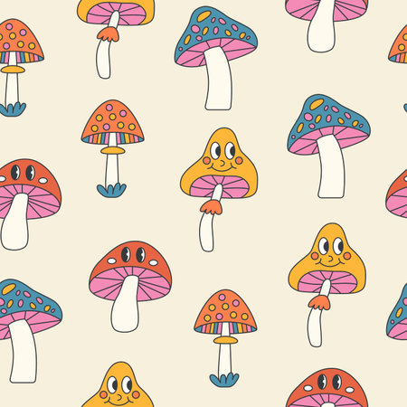 Groovy seamless patternのイラスト素材