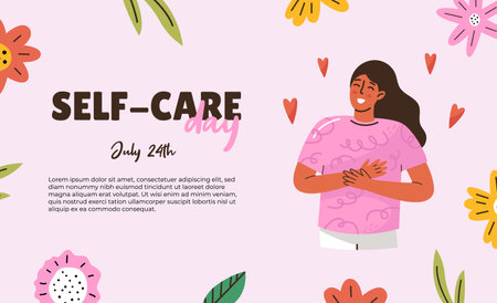 International self care dayのイラスト素材