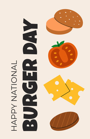National Burger Day posterのイラスト素材