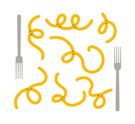 Spaghetti squiggles trendyのイラスト素材