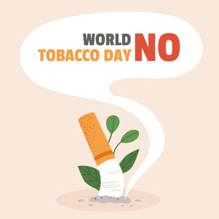World no tobacco day posterのイラスト素材