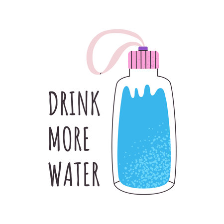 Drink more water illustrationのイラスト素材