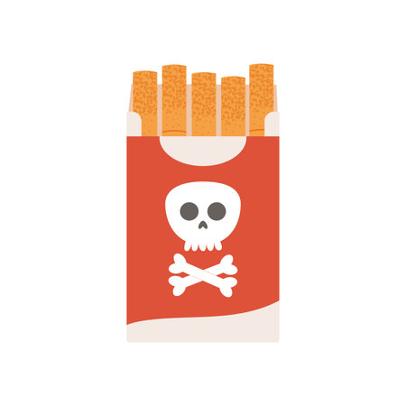 Open a pack of cigarettesのイラスト素材
