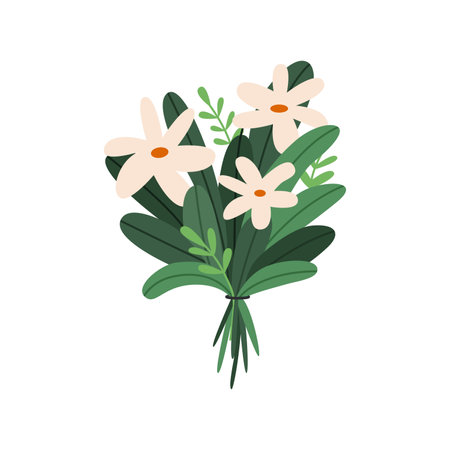 Beautiful bouquet with flowersのイラスト素材