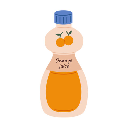 Orange juice in a bottle