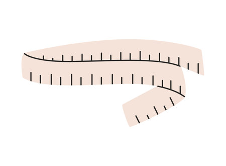 Tape measure flatのイラスト素材