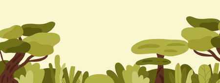 Green forest banner designのイラスト素材