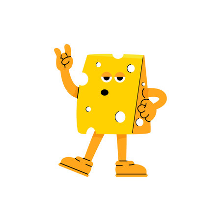 Cheese character illustrationのイラスト素材