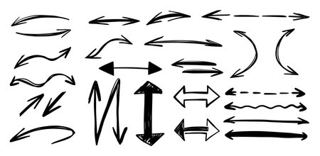 Double sided arrows setのイラスト素材