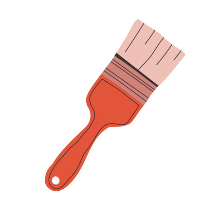 A wide brush for drawingのイラスト素材