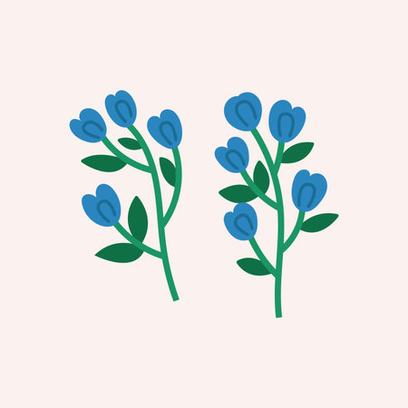 Blooming spring flowersのイラスト素材