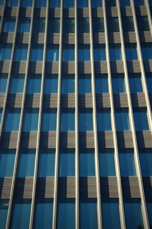 Close-up of a tall building in Friedrichstr. Berlinの写真素材