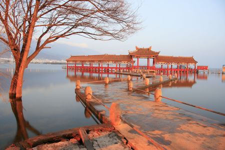 Water pavilion----Dali, Yunnan, Chinaの写真素材