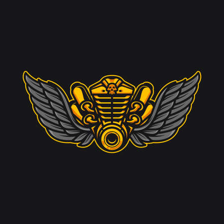 logo machine motor garage design vectorのイラスト素材