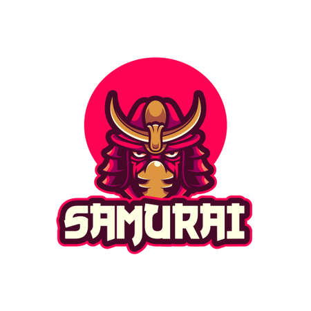 logo mascot samurai japan for gamingのイラスト素材