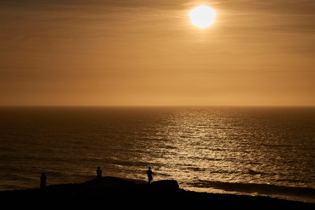 San Francisco bay area sunset in the fallの写真素材