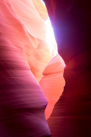 Lower Antelope Canyon purple walls in Nevadaの写真素材