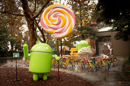 Android figures by the name of desserts on Google Campus in Silicon Valley Nov 2014.のeditorial素材