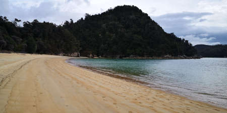 a beautiful beach in new zealandの写真素材