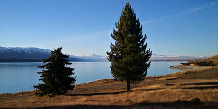 Lake pukaki in new zealandの写真素材