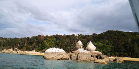 On the ocean in new zealandの写真素材