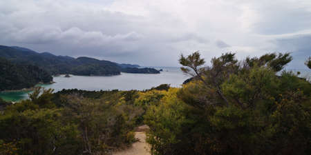 a beautiful beach in new zealandの写真素材