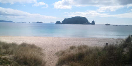 a beautiful beach in new zealandの写真素材
