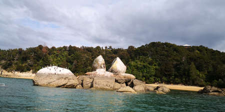 On the ocean in new zealandの写真素材