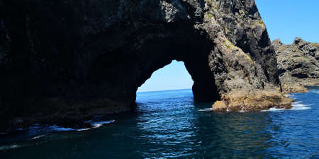 On the ocean in new zealandの写真素材