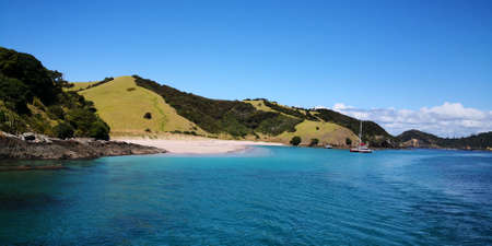 a beautiful beach in new zealandの写真素材