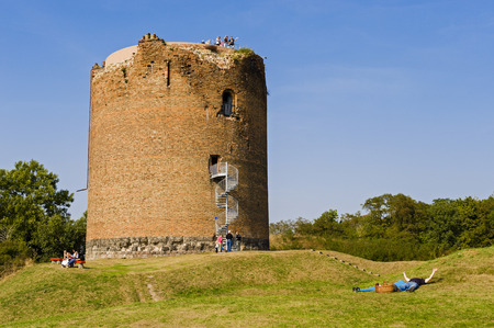 Donjon of Stolpe Castle, Stolpe, Brandenburg, Germanyのeditorial素材
